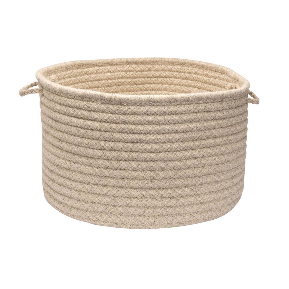 Decorative Baskets Natural Wool Houndstooth- Cream 14″X10″ Utility Basket