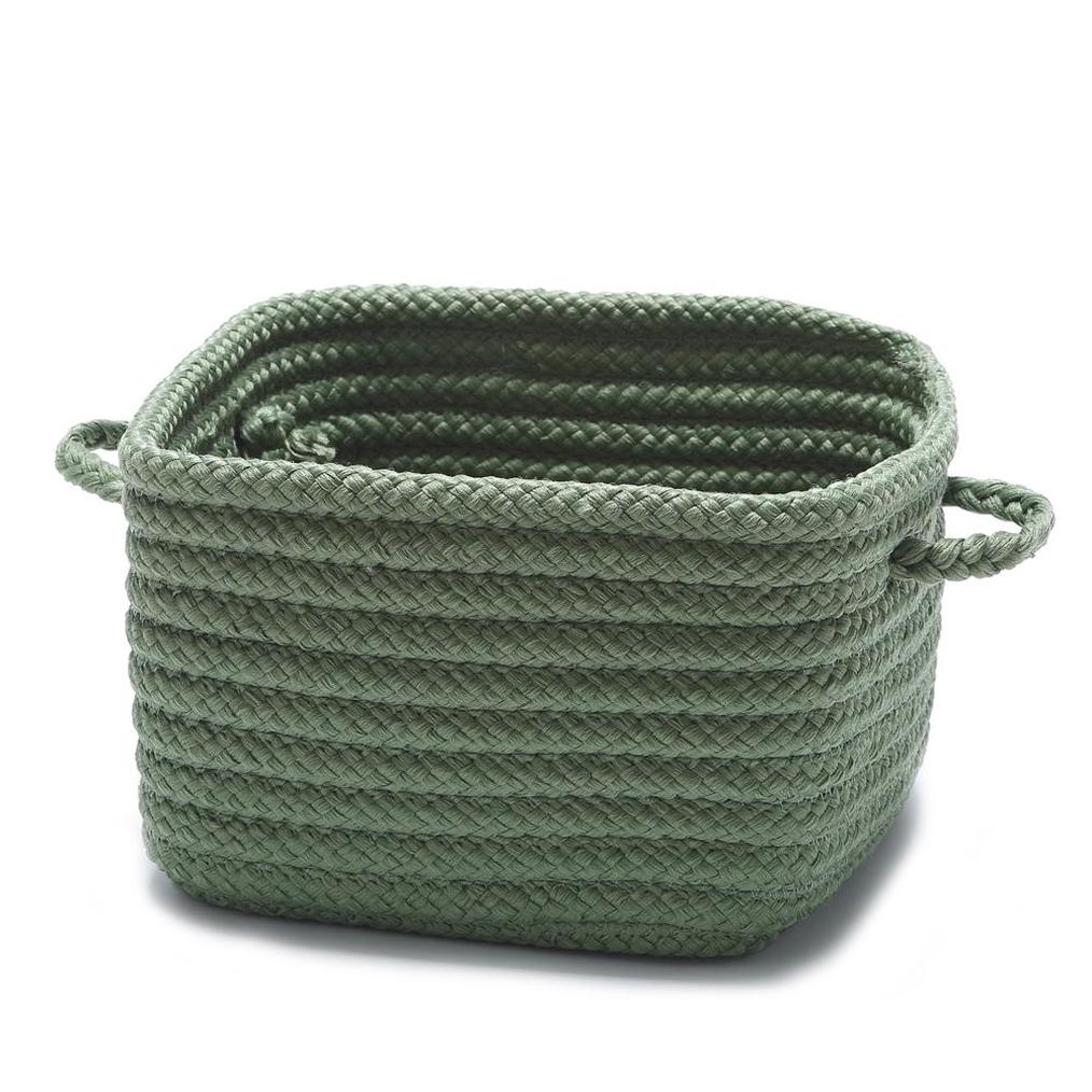 Simply Home Solid – Moss Green 12′ Square Decorative Baskets