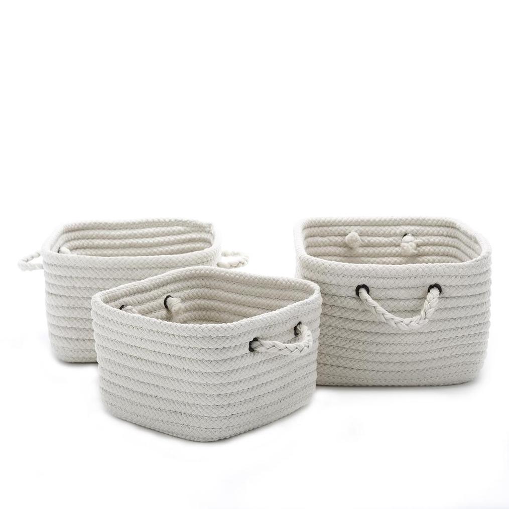 Simply Home Solid – White 10′ Square Decorative Baskets