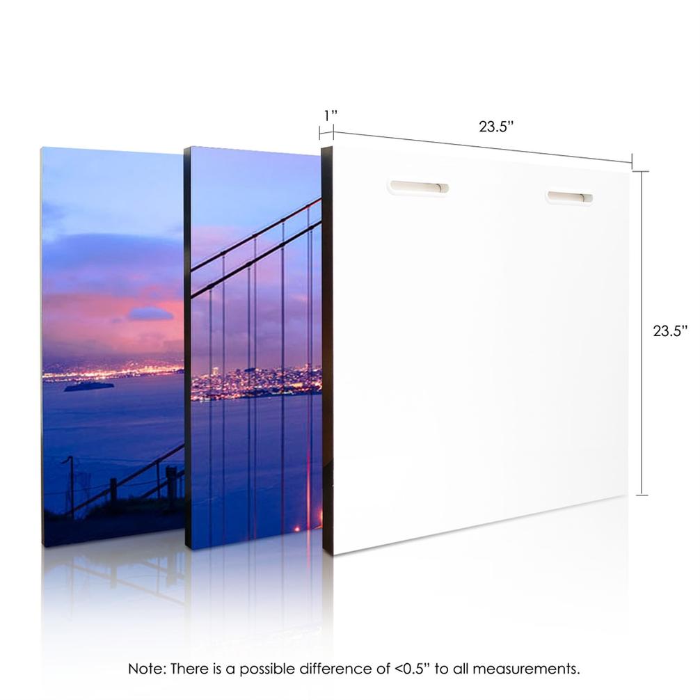 Wall Art Senik Golden Gate 3-Panel Mdf Framed Photography Triptych Print, 72 X 24-In
